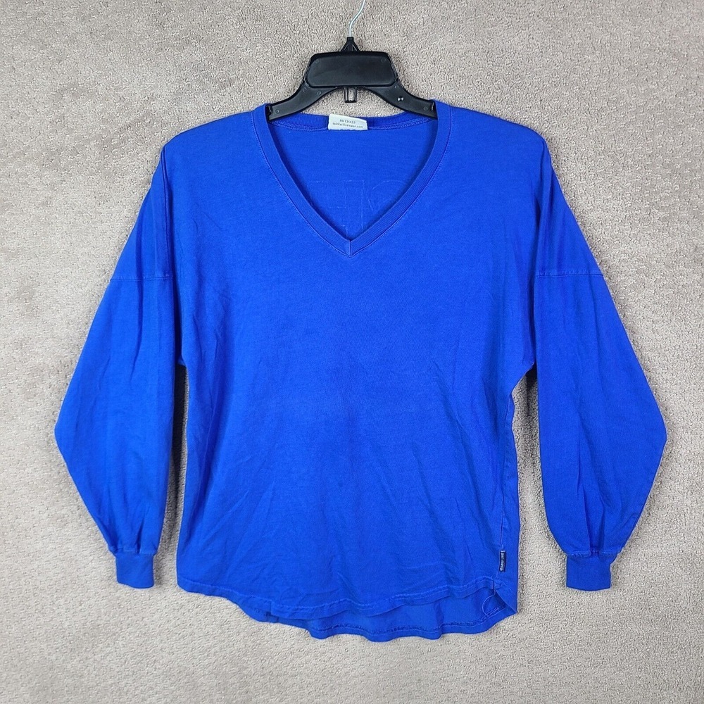 Vintage Spirit Jersey Shirt Mens Small Blue Watch Hill Marina Long Sleeve Cotton